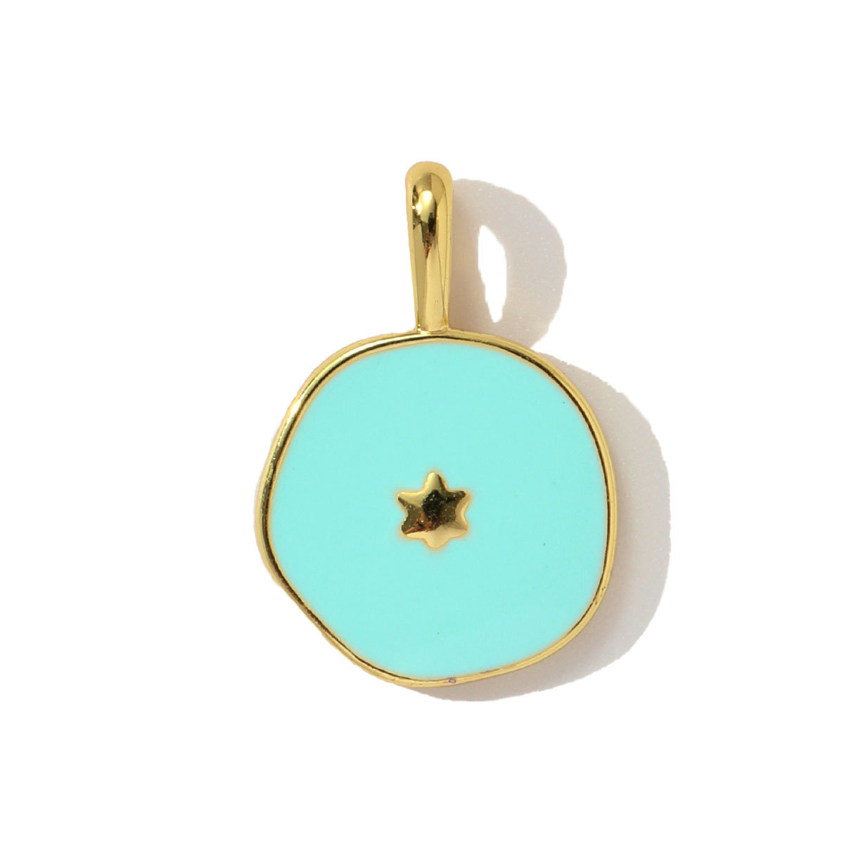 6pcs/pack Copper Zircon Love Heart Lightning DIY Charms Enamel Moon Star Dragonfly Pendants Women Sun Rainbow Jewelry