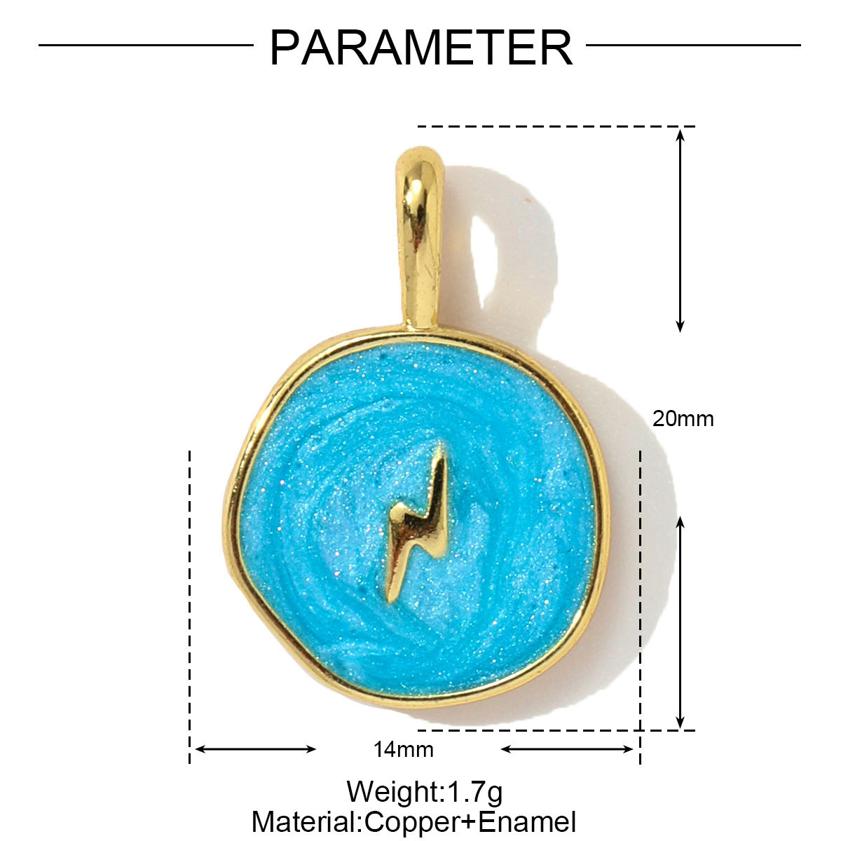 6pcs/pack Copper Zircon Love Heart Lightning DIY Charms Enamel Moon Star Dragonfly Pendants Women Sun Rainbow Jewelry