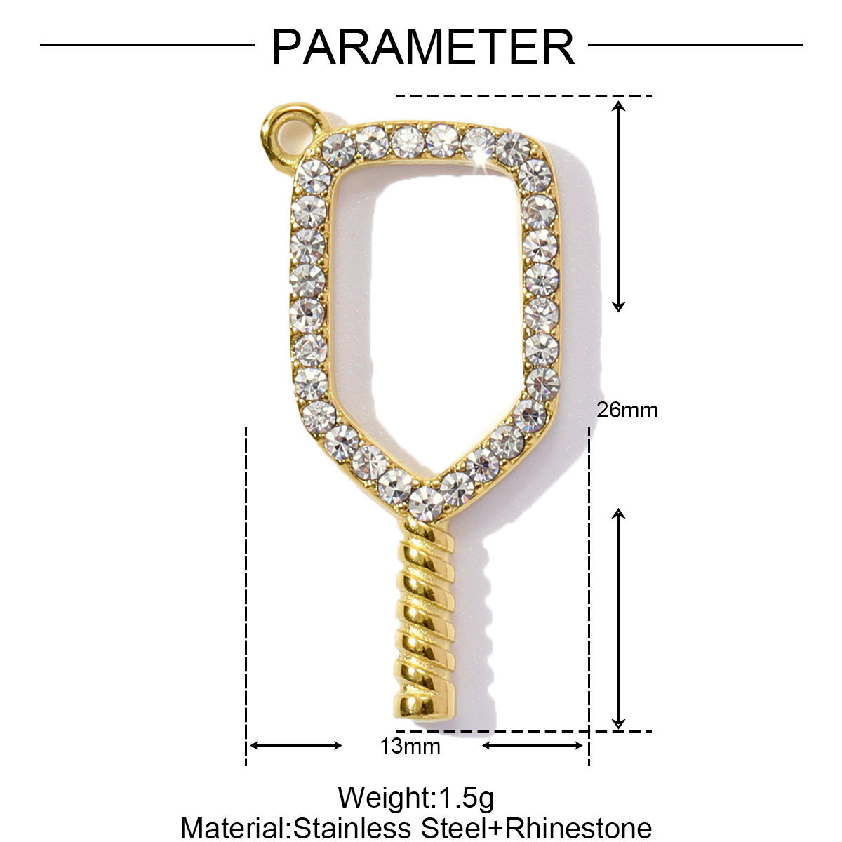 6pcs/pack Stainless Steel Hair Trimmer Tennis Racket Pendant Earphone Grape Boy Girl DIY Charms Necklace Making Women Jewelry
