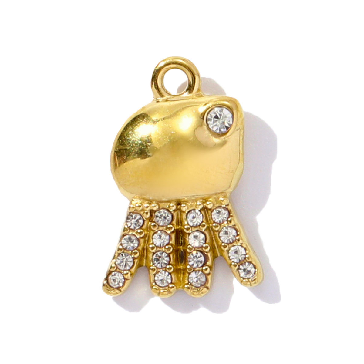 6pcs/pack Stainless Steel Rhinestone shell starfish crab Pendant seahorse dolphin turtle DIY Charms Necklace Making Women Jewelry