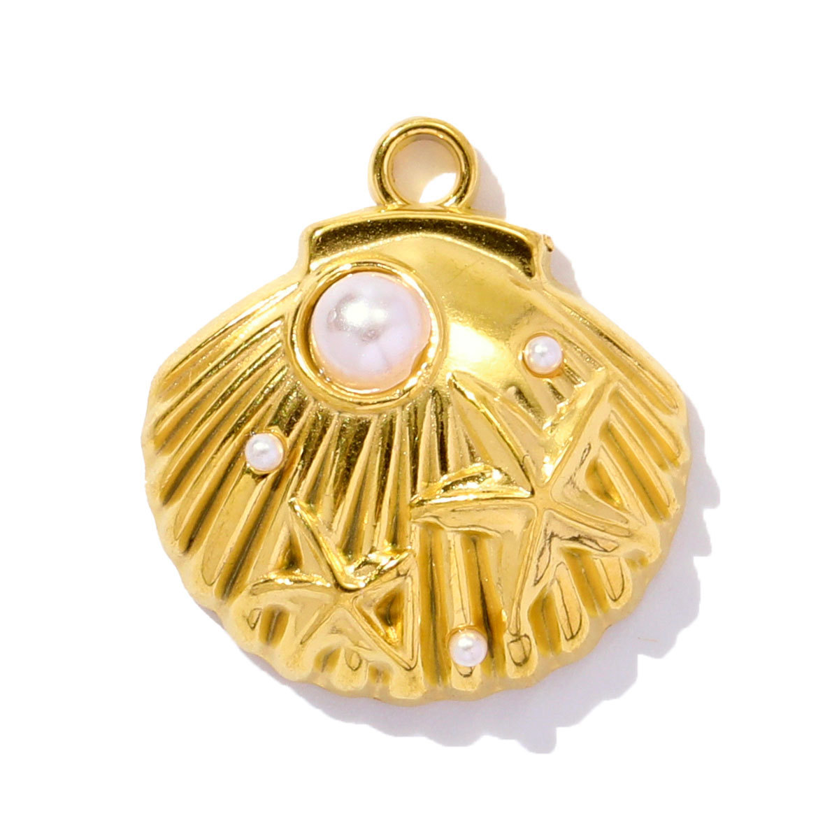 6pcs/pack French Style Stainless Steel Enamel Butterfly  Pearl Shell Pendant Dolphin Turtle Lock  DIY Charms Necklace Making Women Jewelry
