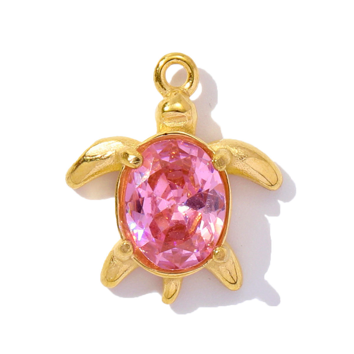 6pcs/pack French Style Stainless Steel Enamel Butterfly  Pearl Shell Pendant Dolphin Turtle Lock  DIY Charms Necklace Making Women Jewelry