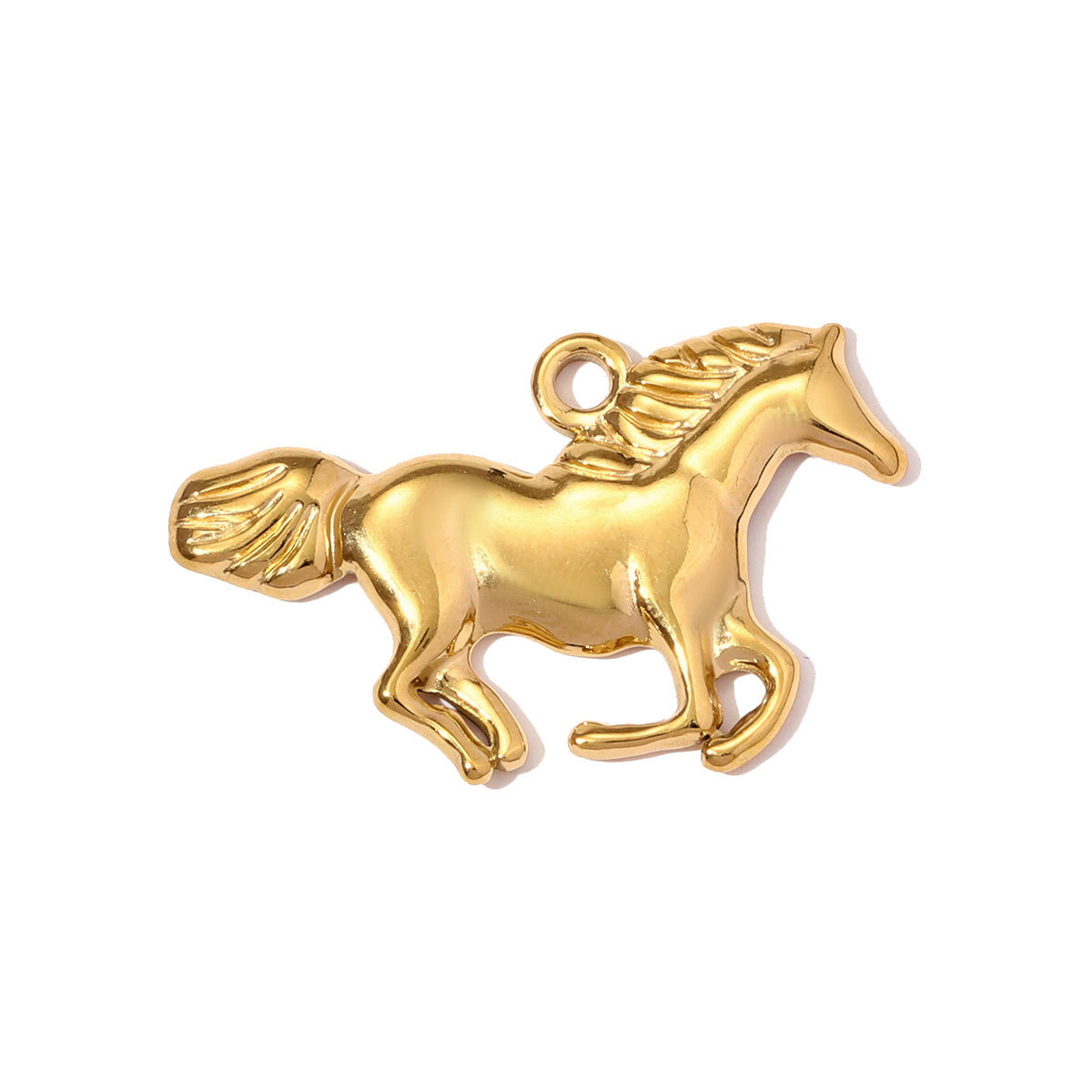 6pcs/pack Cute Stainless Steel Hen Dream Horse Necklace Pendants Unicorn DIY Charms Women Christmas Milu deer Jewelry Wholesale