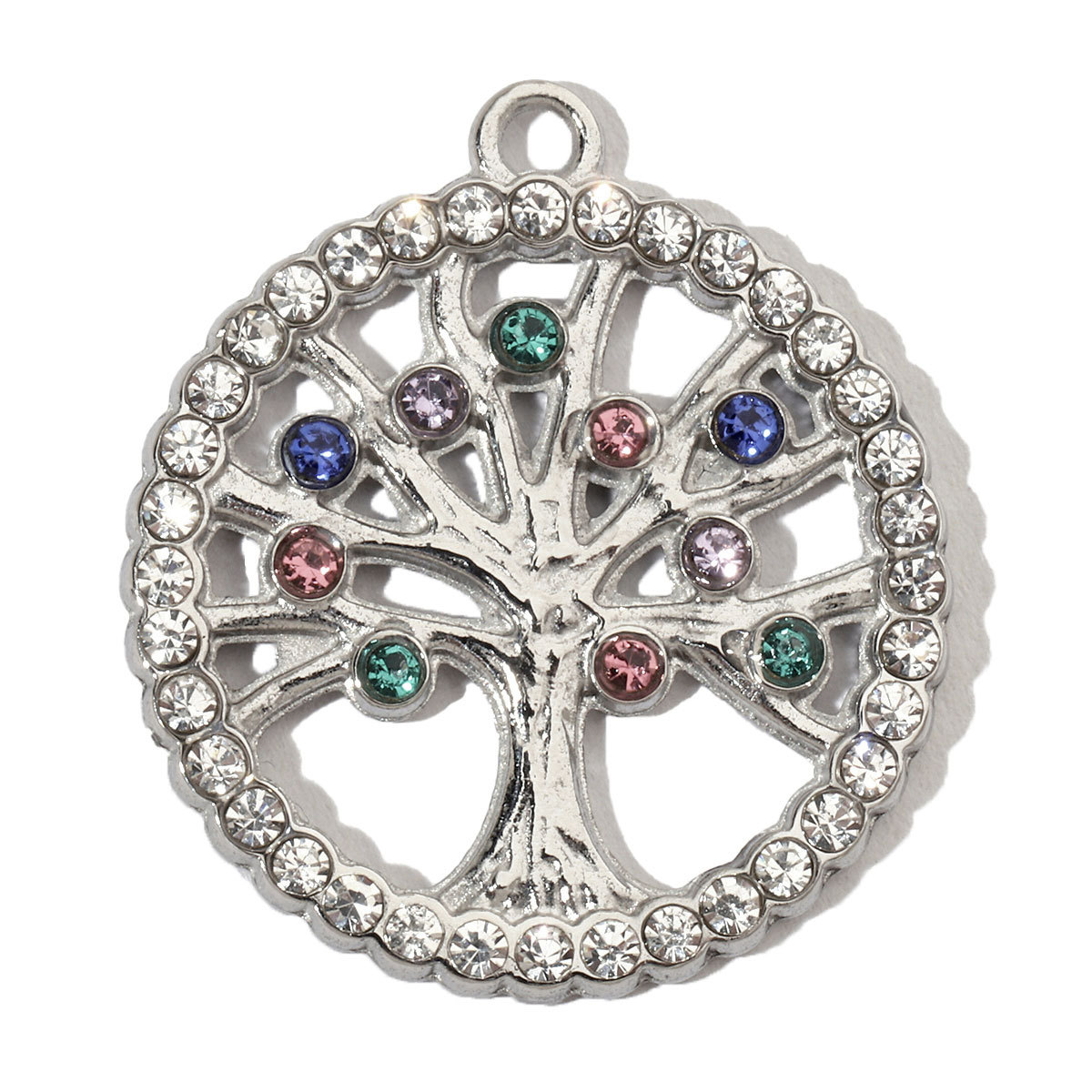 6pcs/pack French Moon Star Stainless Steel Diy Charms Women Tree Of Life Earring Necklace Pendant Cross Heart Jewelry
