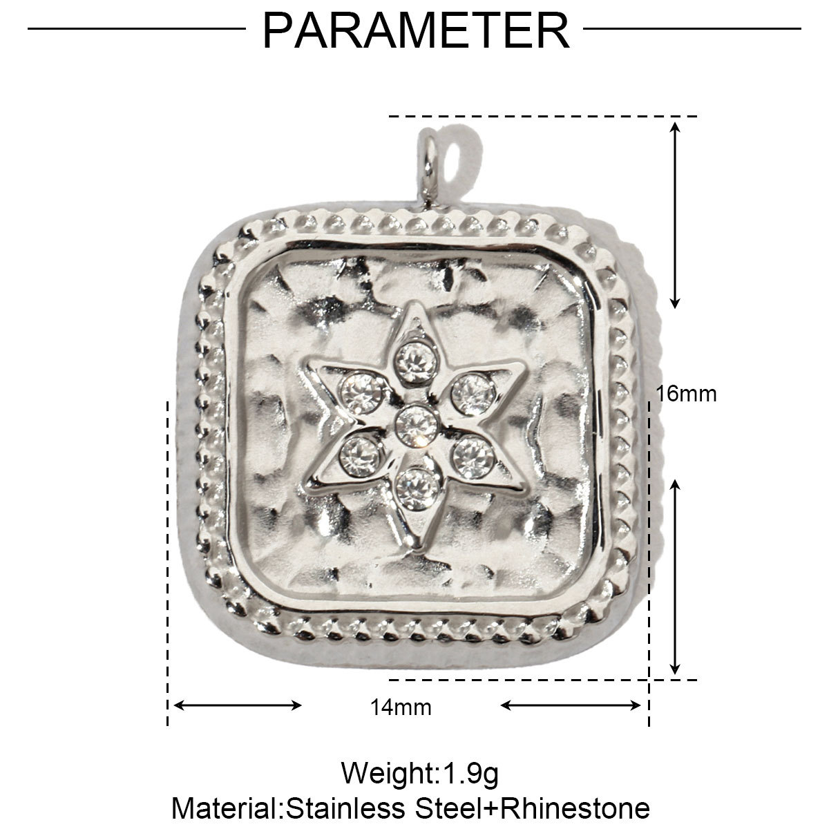 6pcs/pack French Moon Star Stainless Steel Diy Charms Women Tree Of Life Earring Necklace Pendant Cross Heart Jewelry