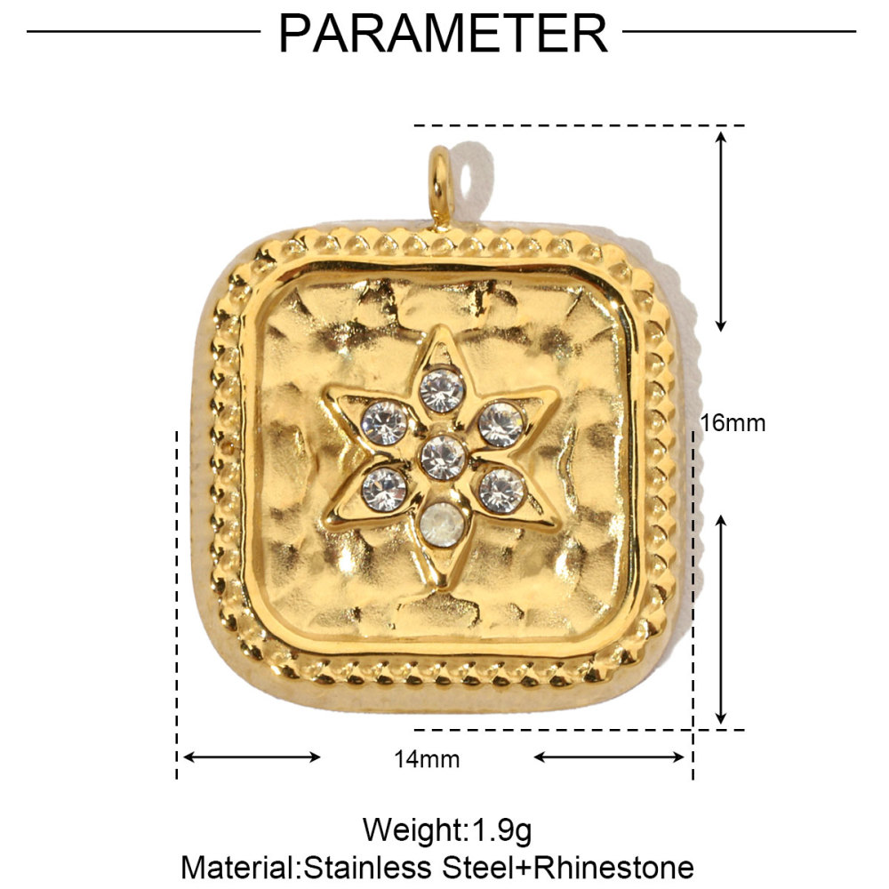 6pcs/pack French Moon Star Stainless Steel Diy Charms Women Tree Of Life Earring Necklace Pendant Cross Heart Jewelry