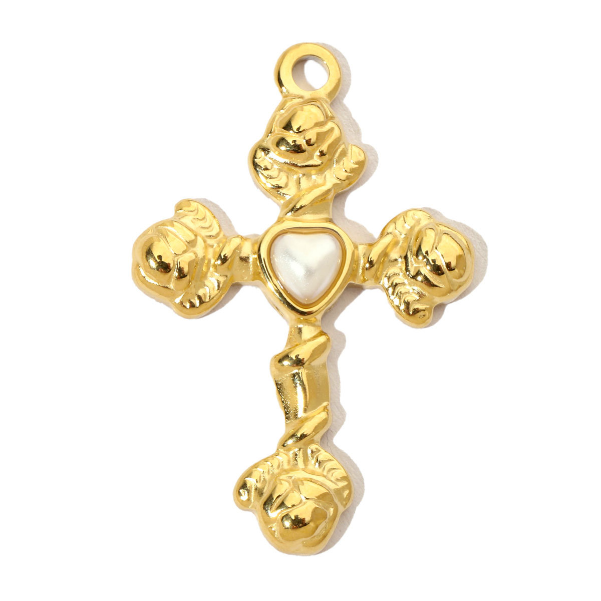 6pcs/pack French Moon Star Stainless Steel Diy Charms Women Tree Of Life Earring Necklace Pendant Cross Heart Jewelry