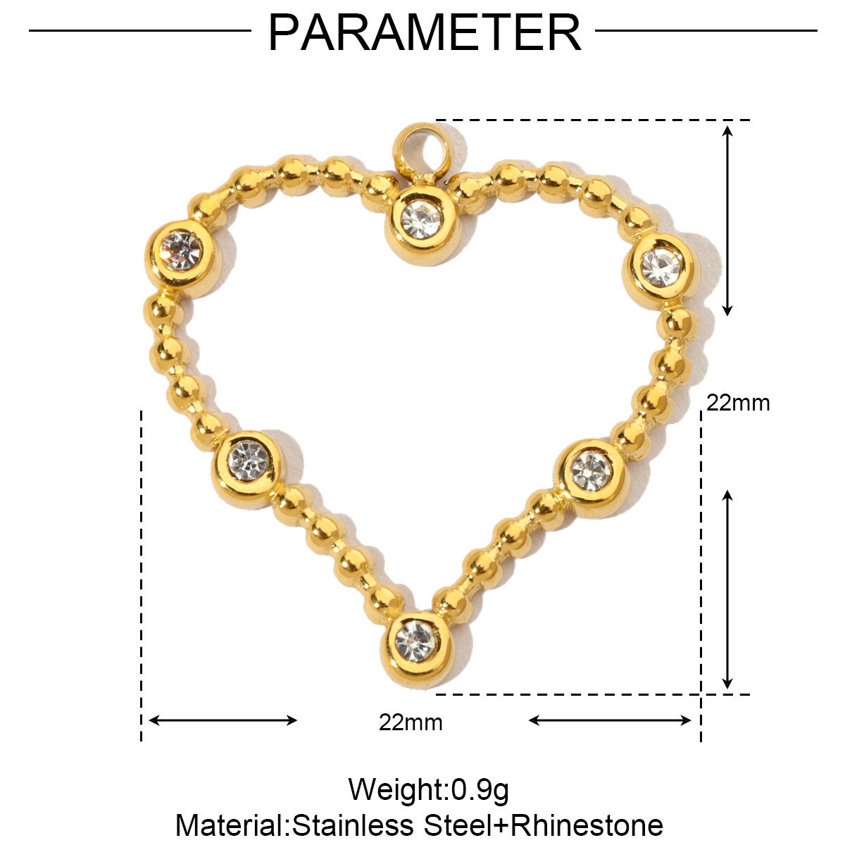 6pcs/pack French Moon Star Stainless Steel Diy Charms Women Tree Of Life Earring Necklace Pendant Cross Heart Jewelry