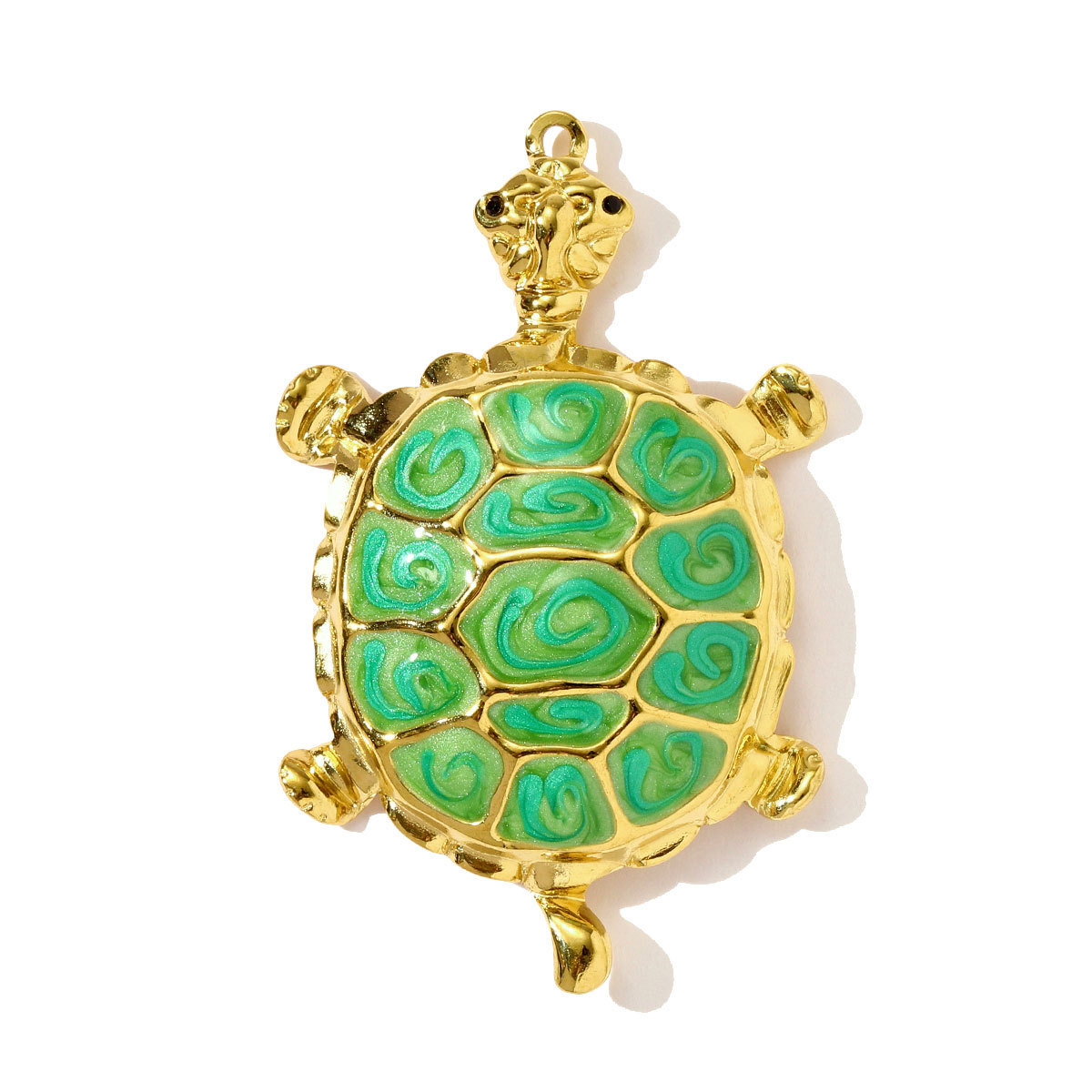 6pcs/pack Stainless Steel Colored Enamel Fish Turtle Necklace Pendants Pearl Conch DIY Charms Women Ocena Style Jewelry Wholesale