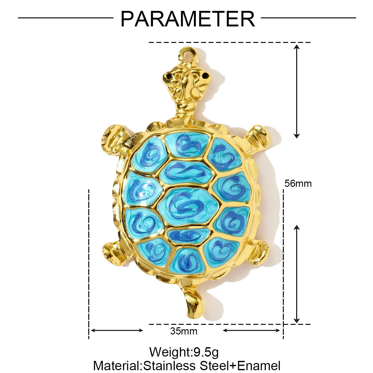 6pcs/pack Stainless Steel Colored Enamel Fish Turtle Necklace Pendants Pearl Conch DIY Charms Women Ocena Style Jewelry Wholesale