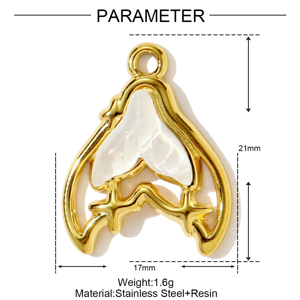 6pcs/pack Wholesale Stainless Steel Fish Mermaid Tail Necklace Pendants Enamel Shell DIY Earring Charms Women Ocena Style Jewelry