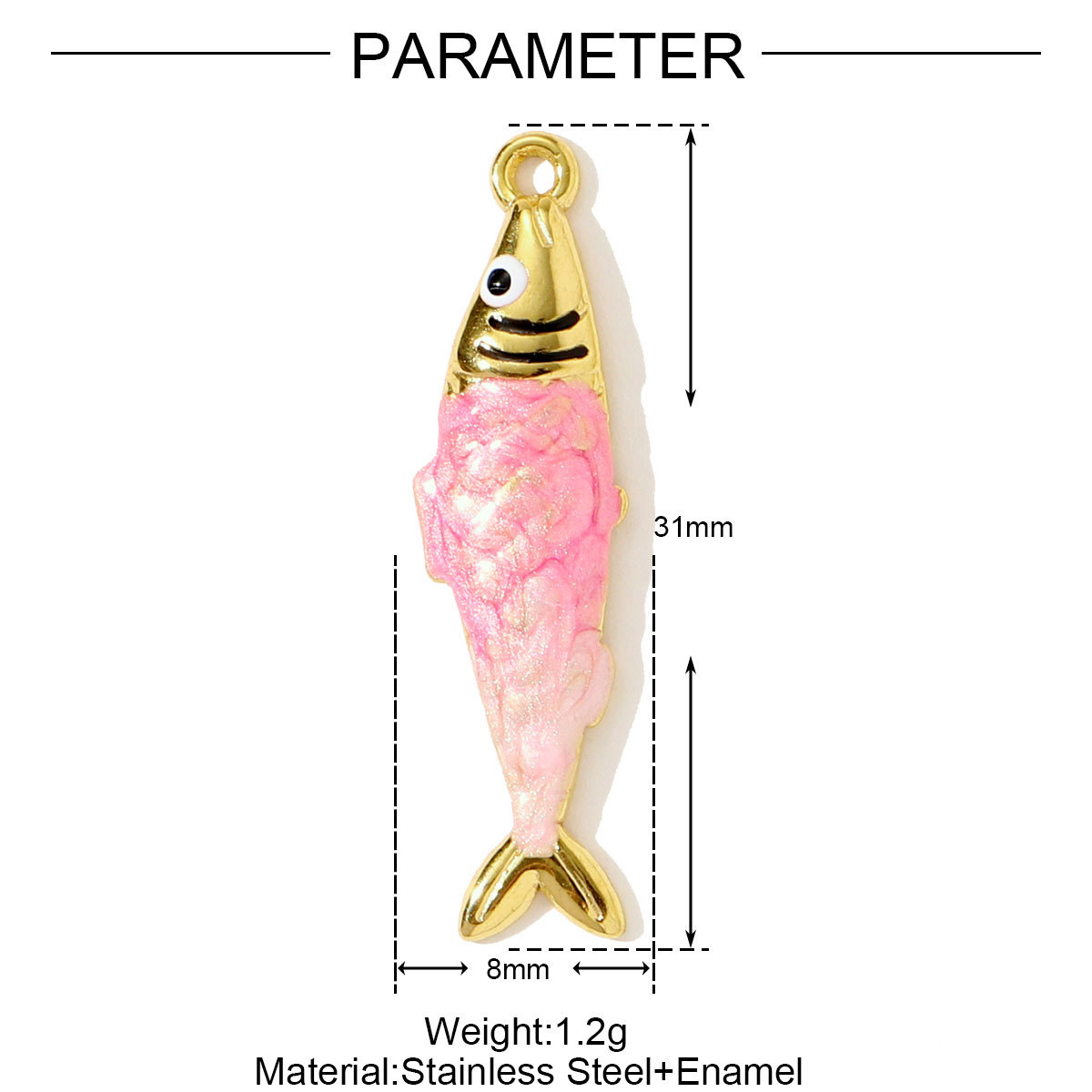 6pcs/pack Wholesale Stainless Steel Fish Mermaid Tail Necklace Pendants Enamel Shell DIY Earring Charms Women Ocena Style Jewelry