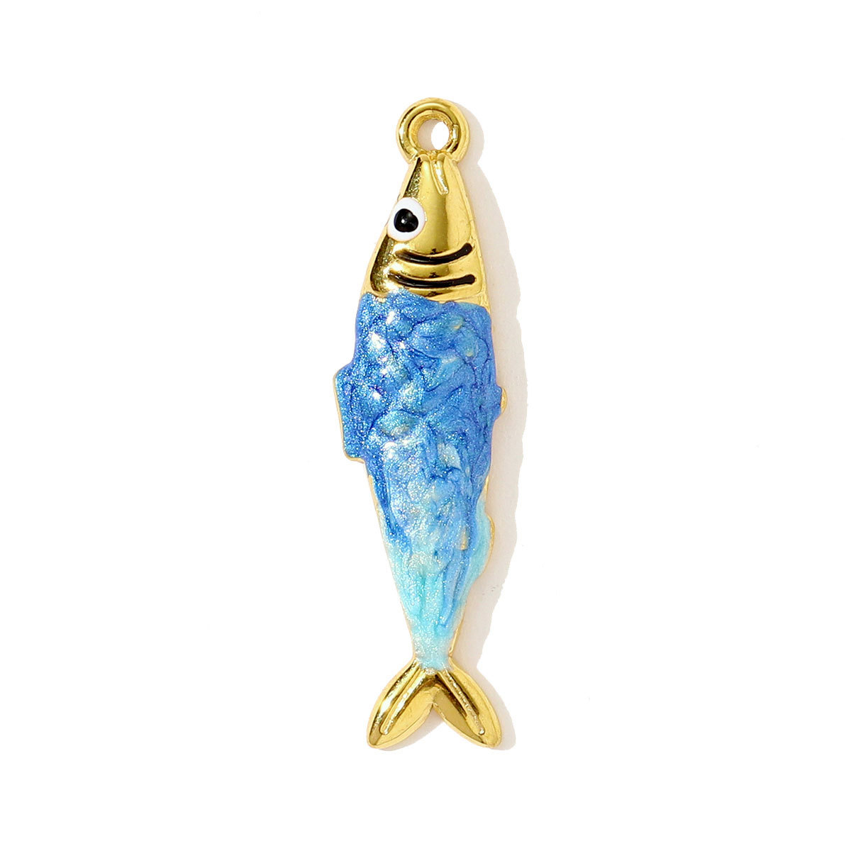 6pcs/pack Wholesale Stainless Steel Fish Mermaid Tail Necklace Pendants Enamel Shell DIY Earring Charms Women Ocena Style Jewelry
