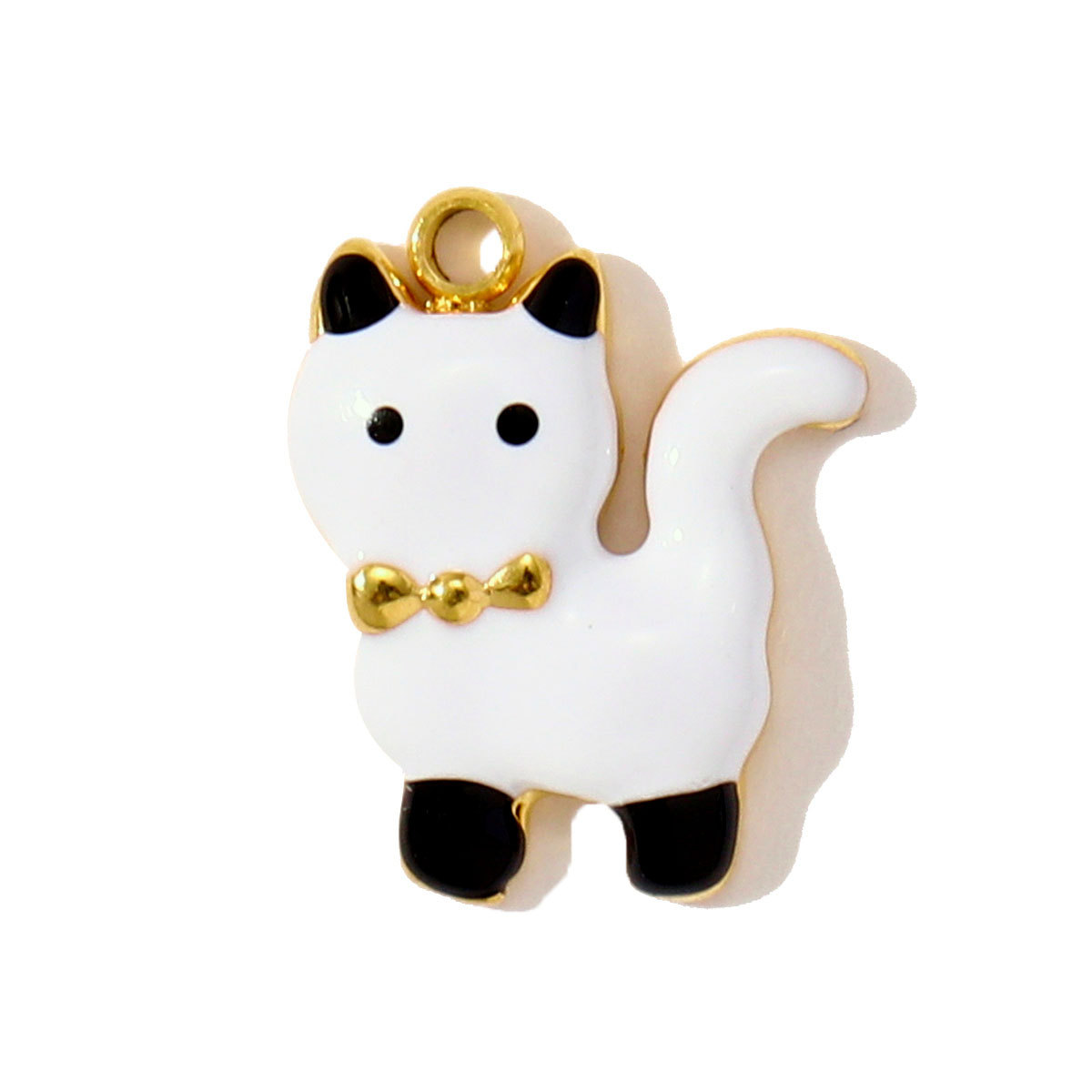6pcs/pack Enamel Stainless Steel Cute Dog Cat Owl Diy Charms Cake Corn Carrot Necklace Pendants Women Peanut Carambola Jewelry