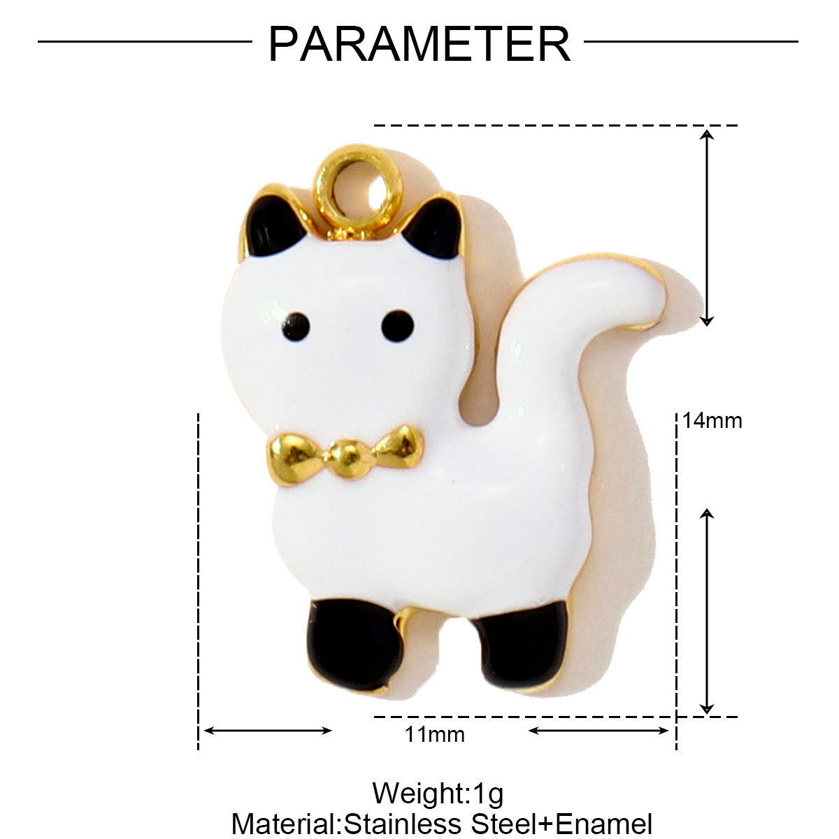 6pcs/pack Enamel Stainless Steel Cute Dog Cat Owl Diy Charms Cake Corn Carrot Necklace Pendants Women Peanut Carambola Jewelry