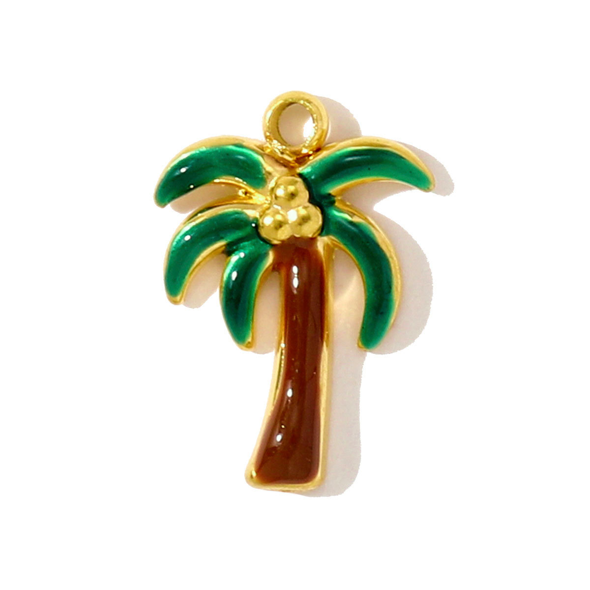 6pcs/pack Stainless Steel Enamel Plam Tree Shell Diy Earring Charms Crab Turtle Jellyfish Necklace Pendants Women Sea Ocean Jewelry