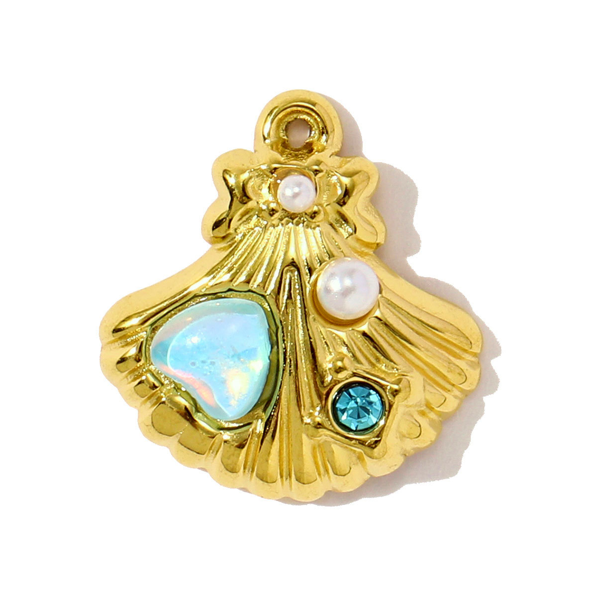 6pcs/pack Stainless Steel Enamel Plam Tree Shell Diy Earring Charms Crab Turtle Jellyfish Necklace Pendants Women Sea Ocean Jewelry