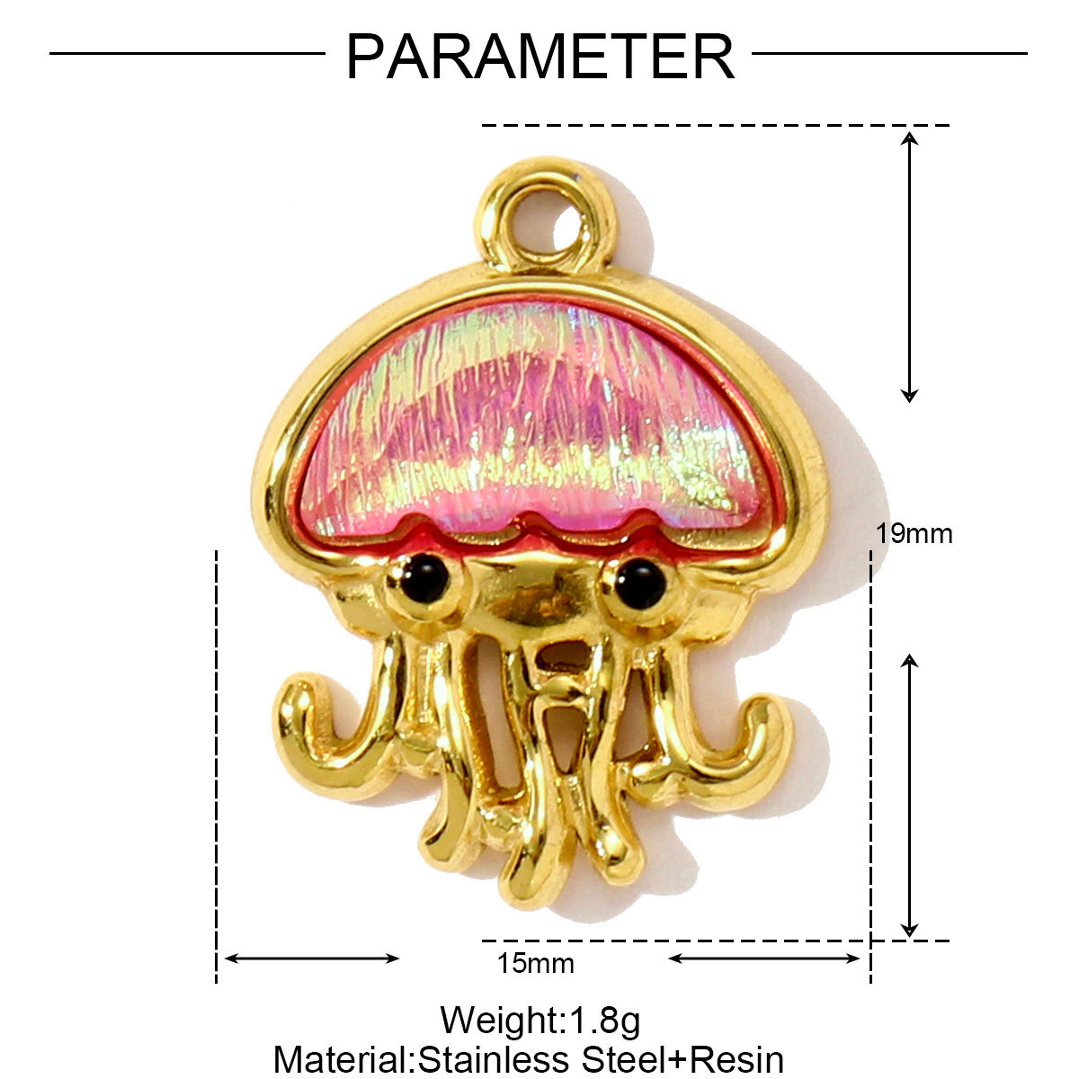 6pcs/pack Stainless Steel Enamel Plam Tree Shell Diy Earring Charms Crab Turtle Jellyfish Necklace Pendants Women Sea Ocean Jewelry