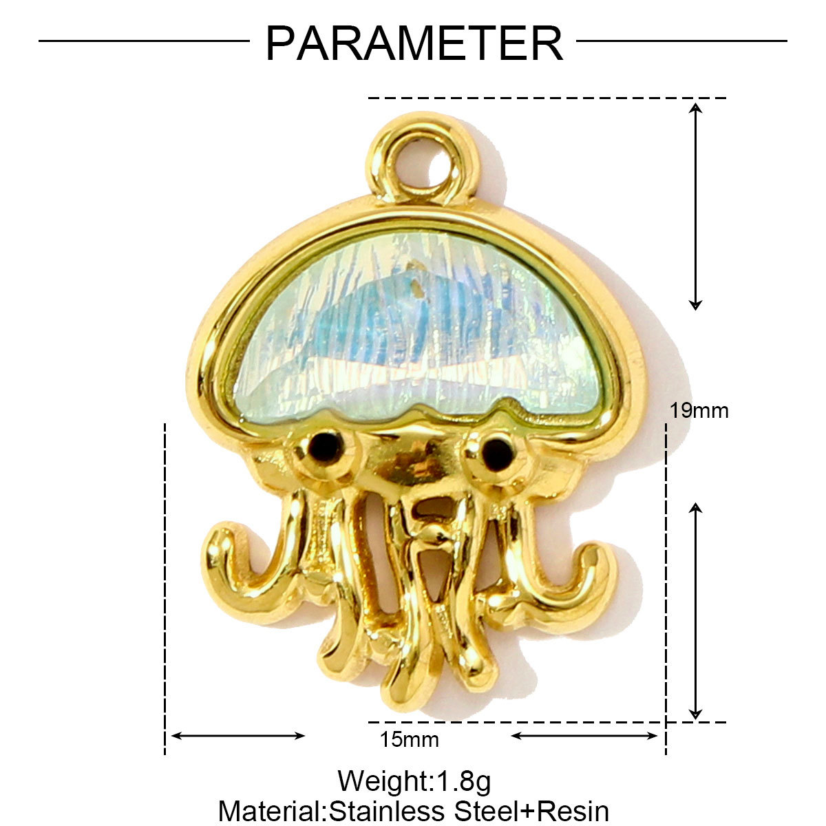6pcs/pack Stainless Steel Enamel Plam Tree Shell Diy Earring Charms Crab Turtle Jellyfish Necklace Pendants Women Sea Ocean Jewelry