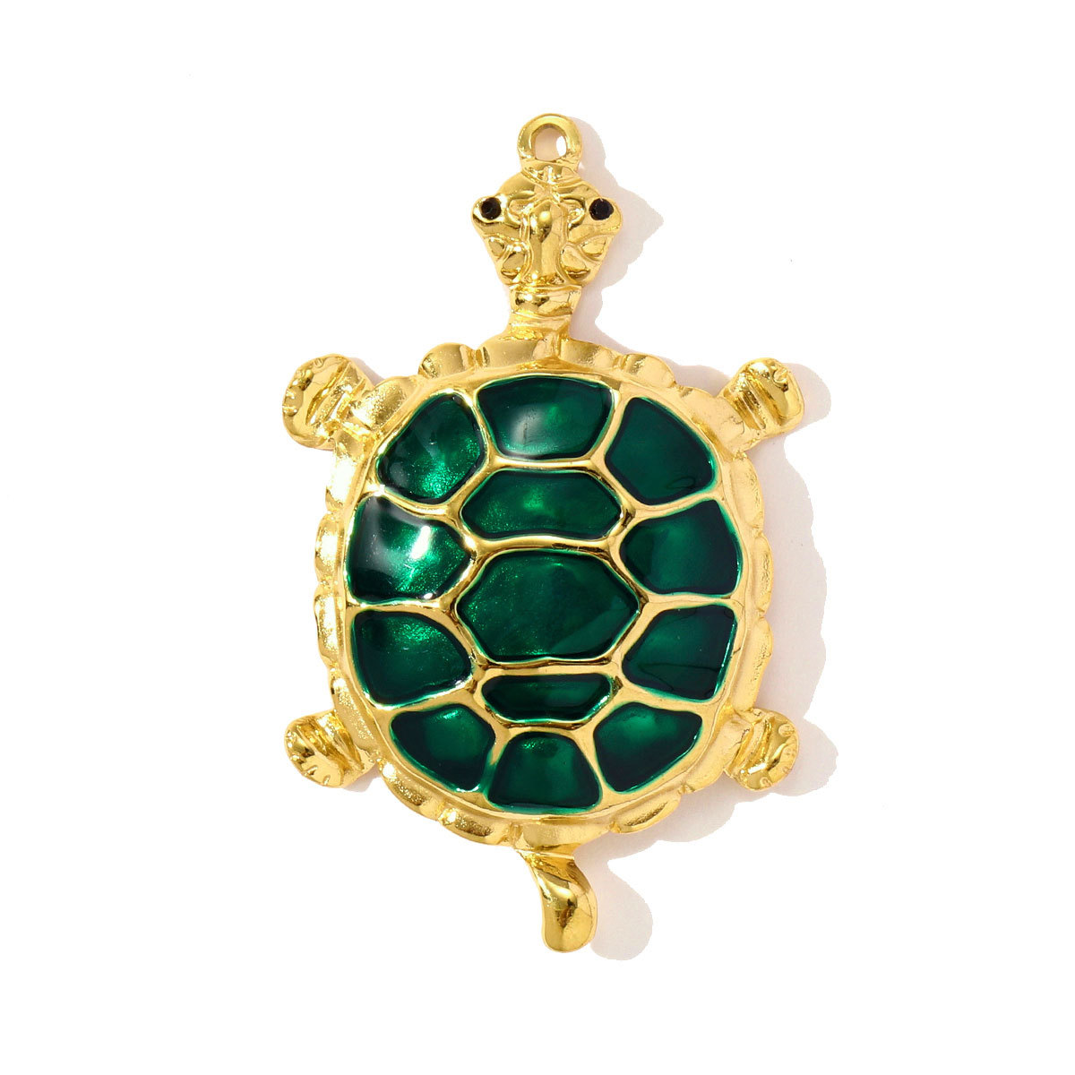 6pcs/pack Stainless Steel Rhinestone Starfish Turtle Diy Charms Enamel Cherry Ladybird Earring Pendants Women Ocean Fish Jewelry