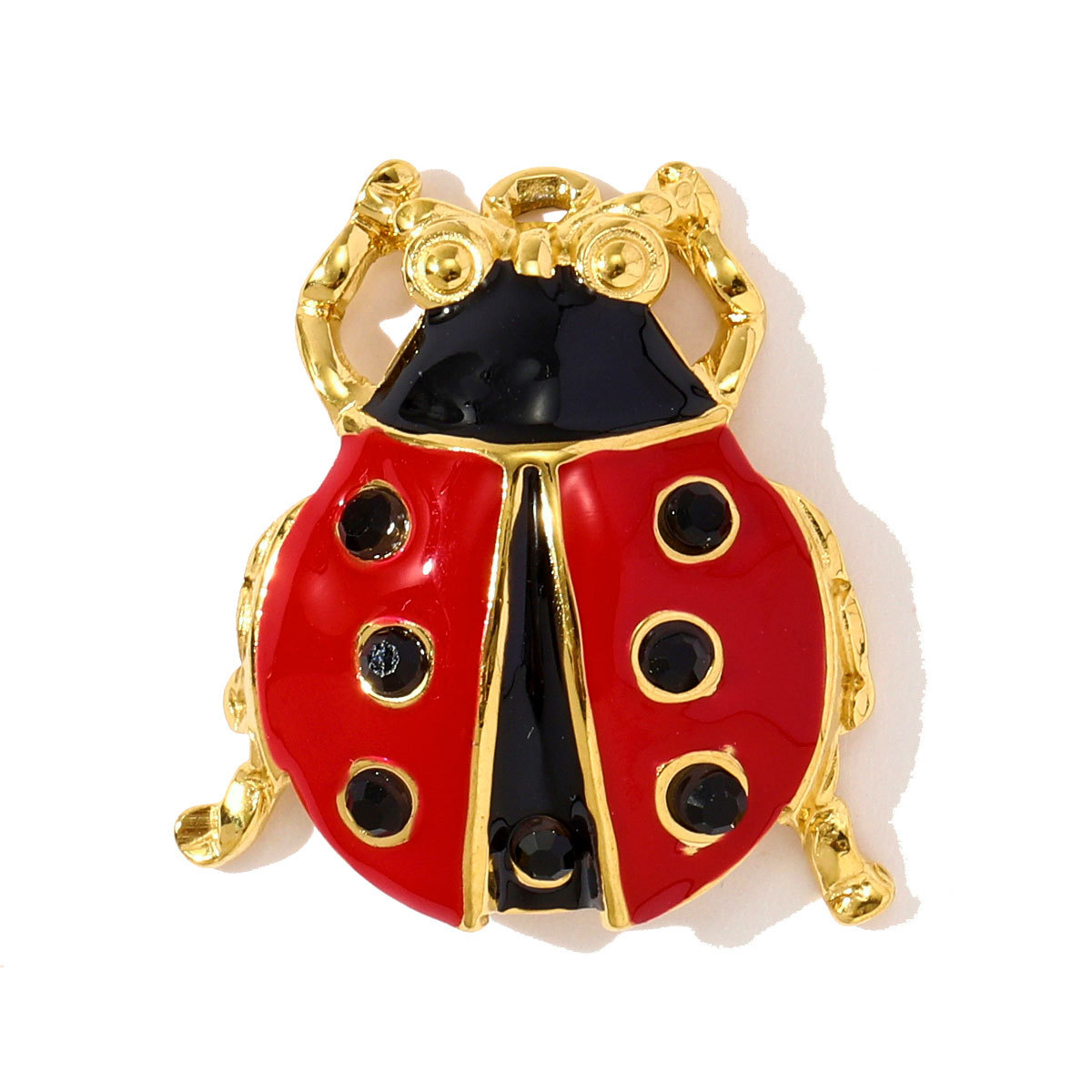 6pcs/pack Stainless Steel Rhinestone Starfish Turtle Diy Charms Enamel Cherry Ladybird Earring Pendants Women Ocean Fish Jewelry
