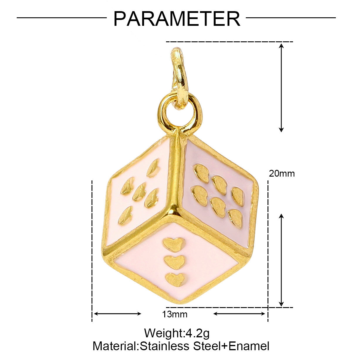 6pcs/pack Stainless Steel Baseball Football Basketball Diy Charms Enamel Ename Dice Necklace Pendants Women Sports Style Jewelry
