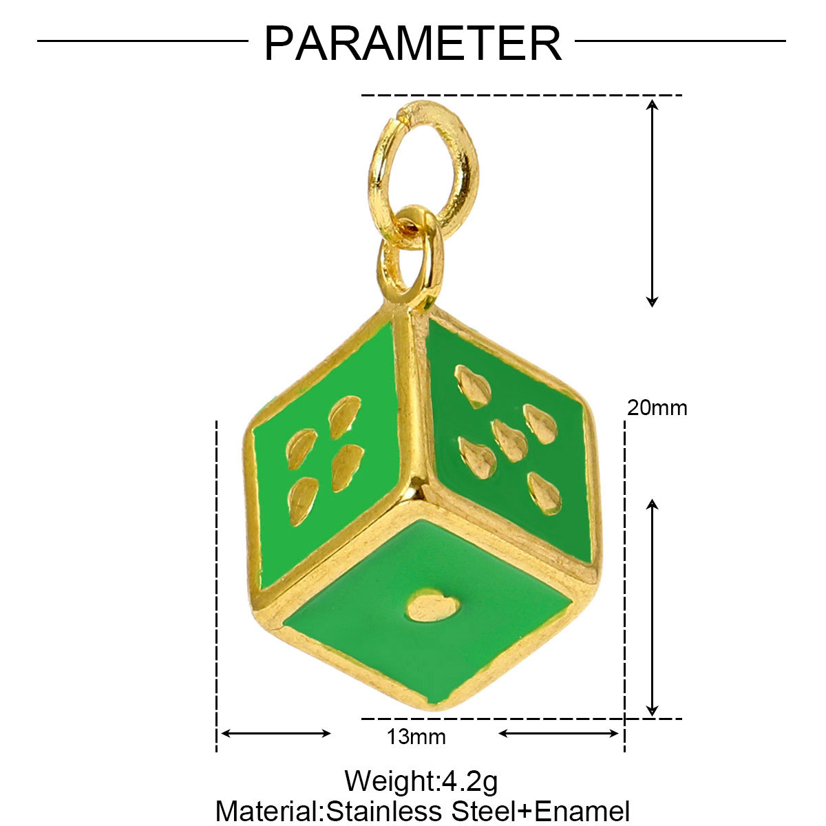6pcs/pack Stainless Steel Baseball Football Basketball Diy Charms Enamel Ename Dice Necklace Pendants Women Sports Style Jewelry