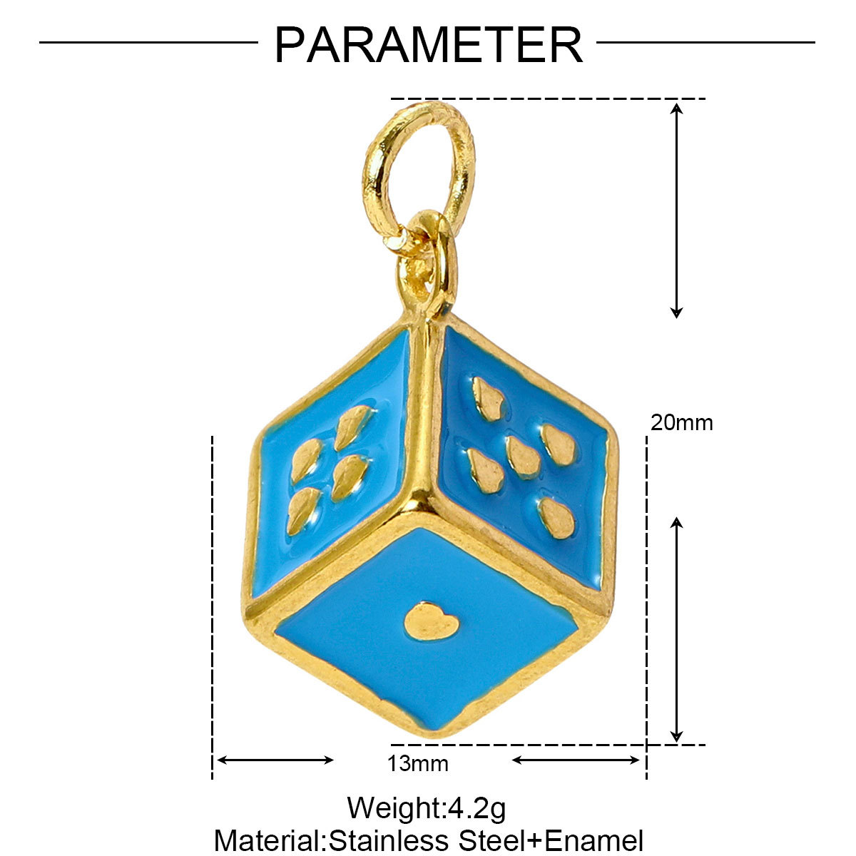 6pcs/pack Stainless Steel Baseball Football Basketball Diy Charms Enamel Ename Dice Necklace Pendants Women Sports Style Jewelry