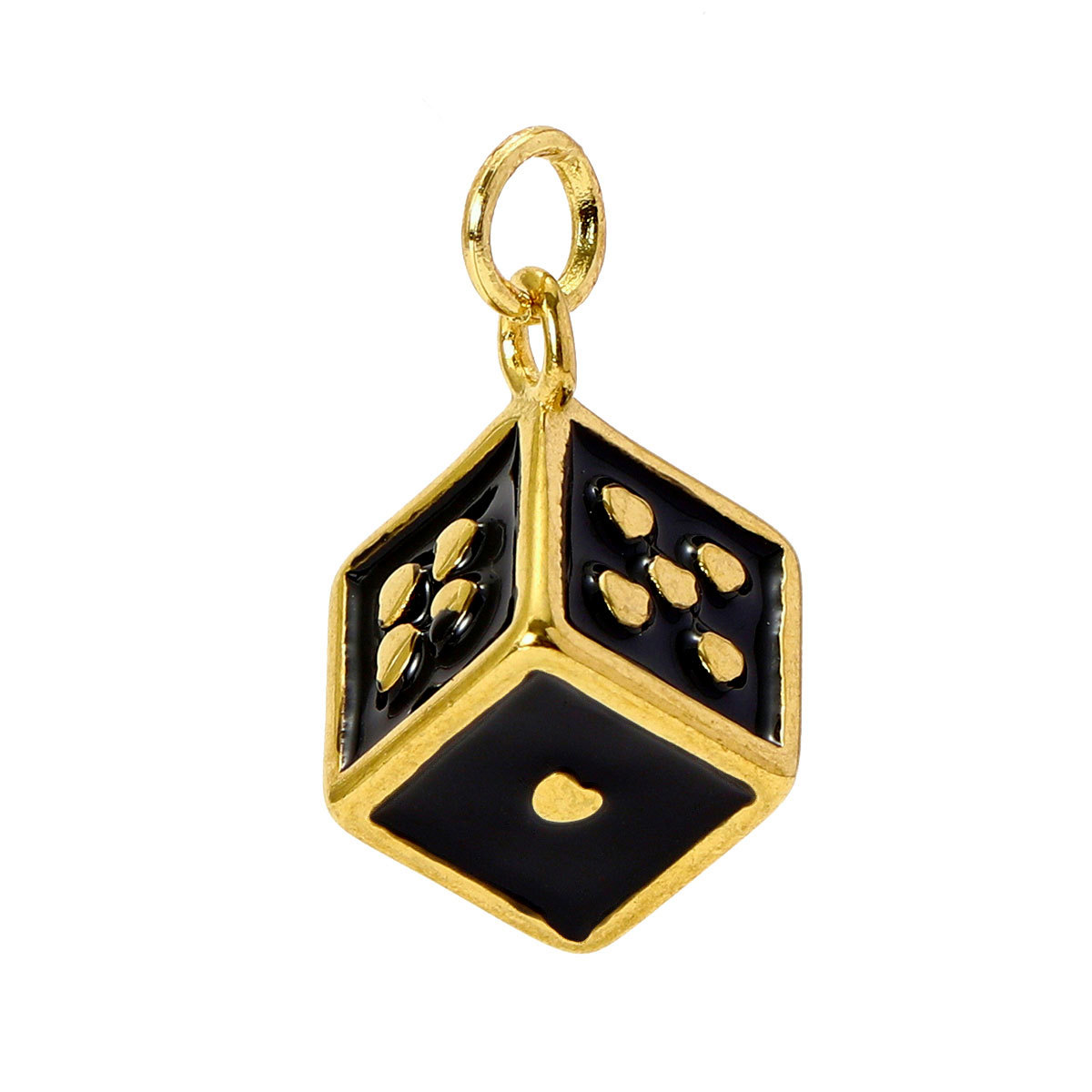 6pcs/pack Stainless Steel Baseball Football Basketball Diy Charms Enamel Ename Dice Necklace Pendants Women Sports Style Jewelry
