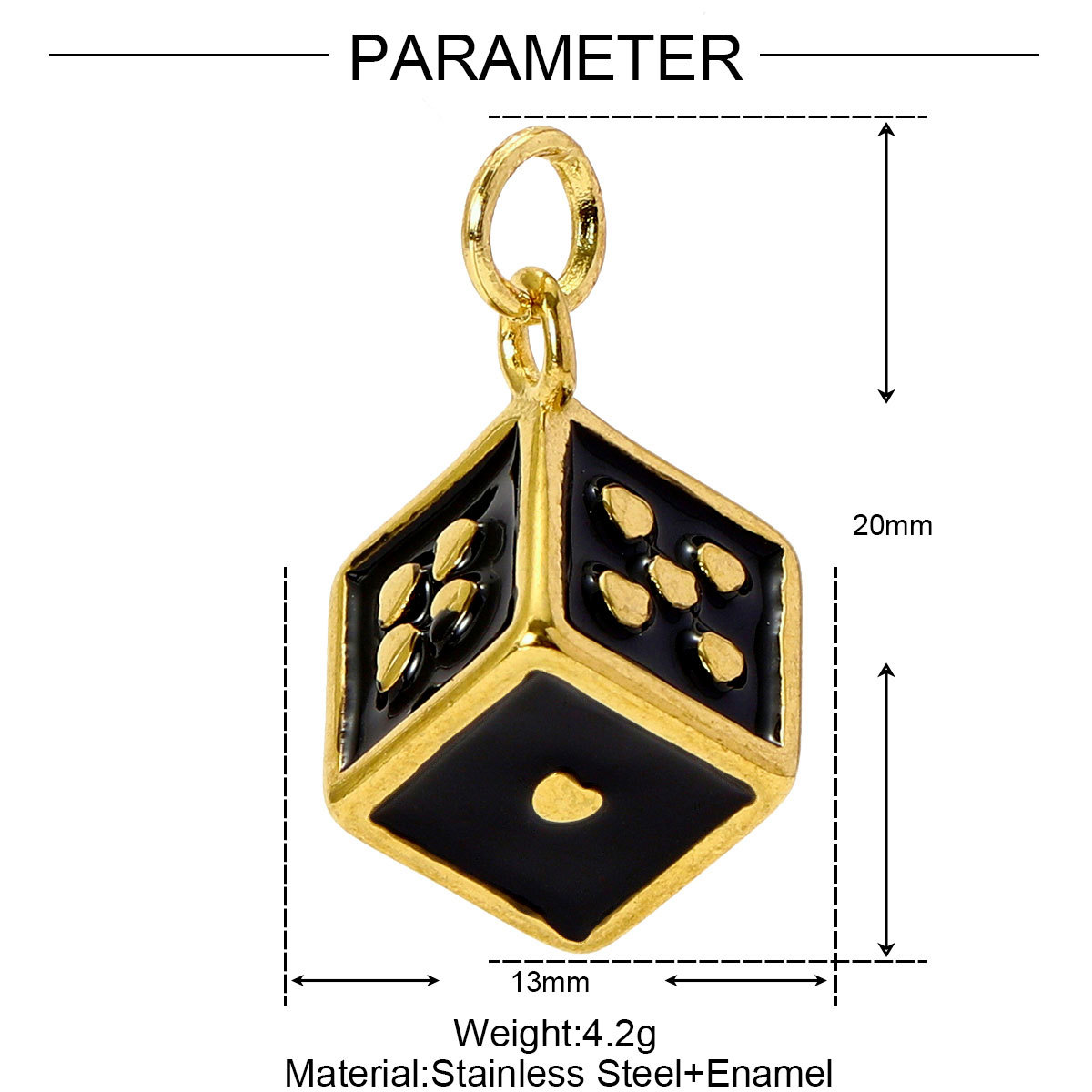 6pcs/pack Stainless Steel Baseball Football Basketball Diy Charms Enamel Ename Dice Necklace Pendants Women Sports Style Jewelry