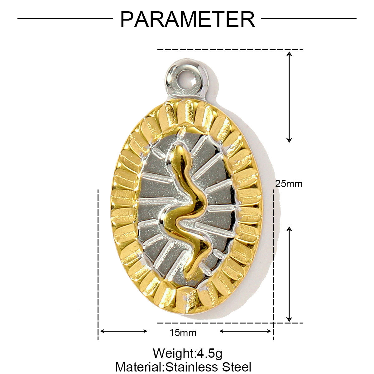6pcs/pack Stainless Steel Two Tone Love Heart Cross Diy Charms Starfish Butterfly Snake Pendants Women Leaf Flower Jewelry