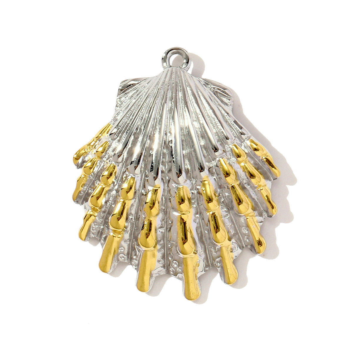 6pcs/pack Stainless Steel Two Tone Love Heart Cross Diy Charms Starfish Butterfly Snake Pendants Women Leaf Flower Jewelry