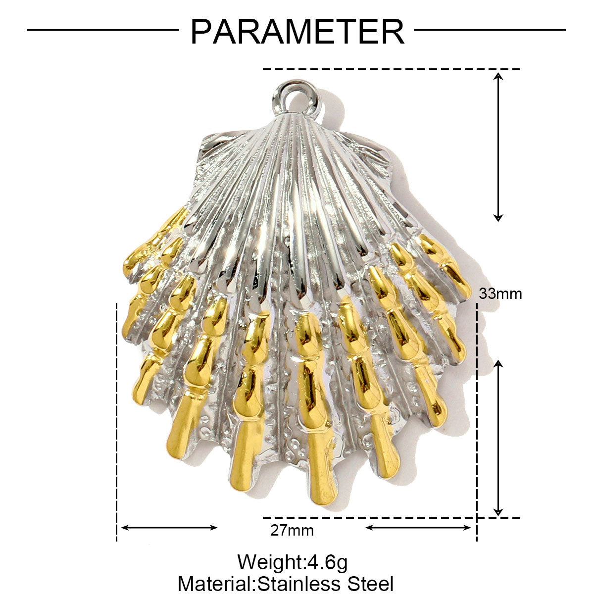 6pcs/pack Stainless Steel Two Tone Love Heart Cross Diy Charms Starfish Butterfly Snake Pendants Women Leaf Flower Jewelry