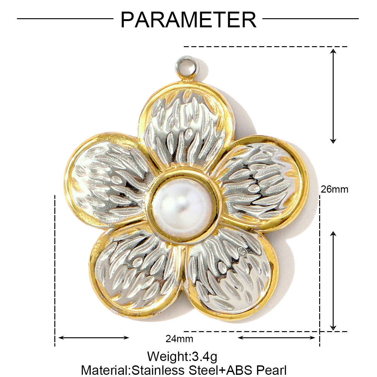 6pcs/pack Stainless Steel Two Tone Love Heart Cross Diy Charms Starfish Butterfly Snake Pendants Women Leaf Flower Jewelry