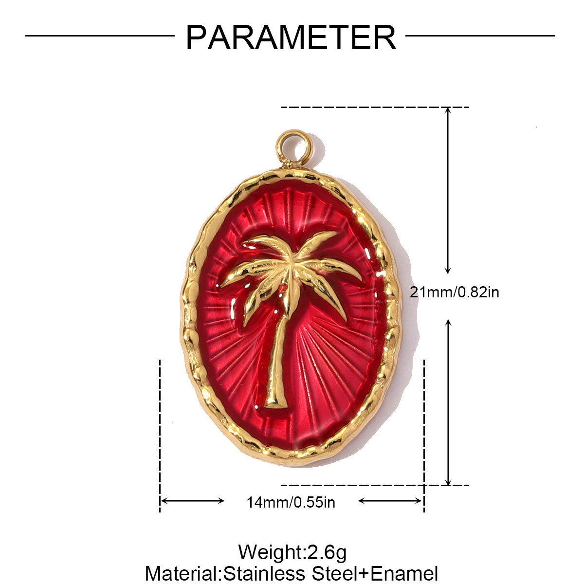 6pcs/pack French Retro Stainless Steel Enamel Maple Leaf Necklace Pendant Crystal Eye DIY Charm Women Plam Tree Jewelry Wholesale