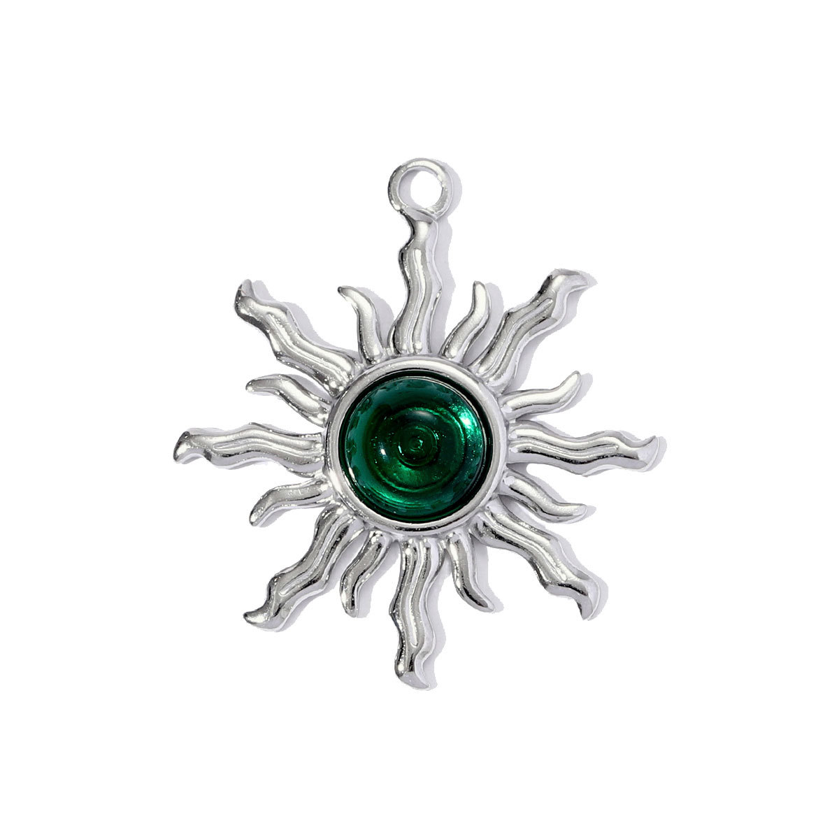 6pcs/pack Fashion Stainless Steel Rhinestone Sun Necklace Pendant Flower DIY Earring Charm Women Bowknot Star Jewelry Wholesale