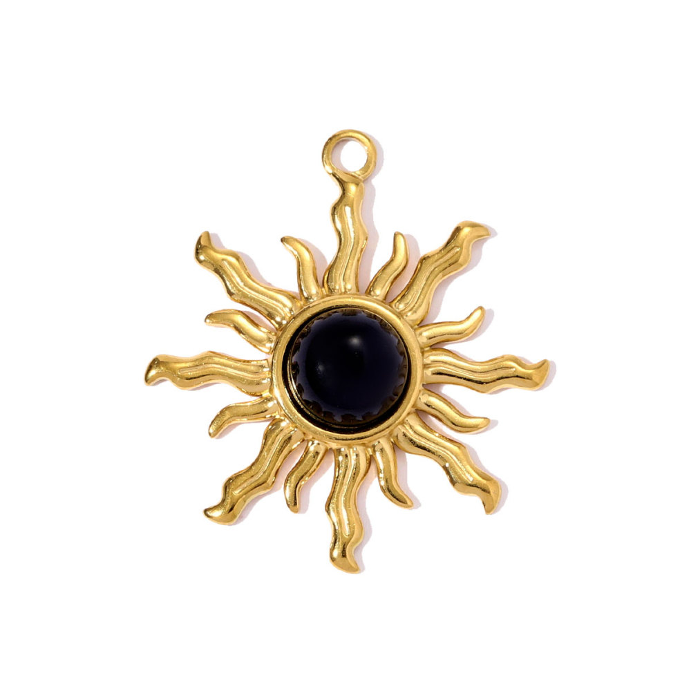 6pcs/pack Fashion Stainless Steel Rhinestone Sun Necklace Pendant Flower DIY Earring Charm Women Bowknot Star Jewelry Wholesale