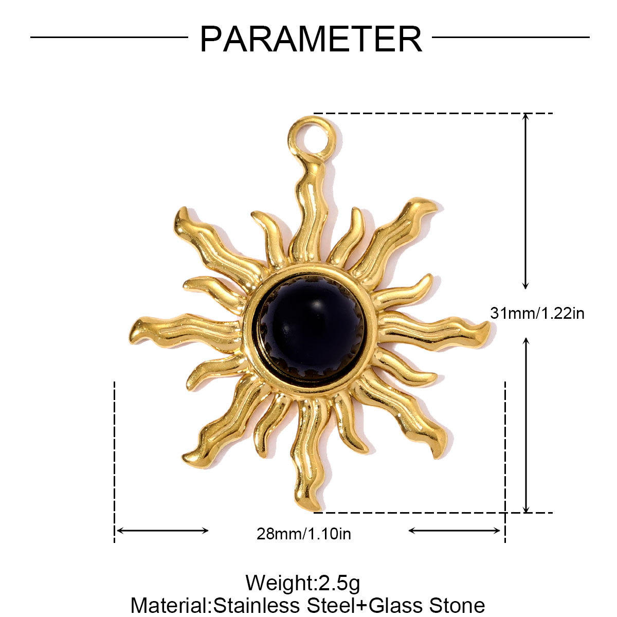 6pcs/pack Fashion Stainless Steel Rhinestone Sun Necklace Pendant Flower DIY Earring Charm Women Bowknot Star Jewelry Wholesale