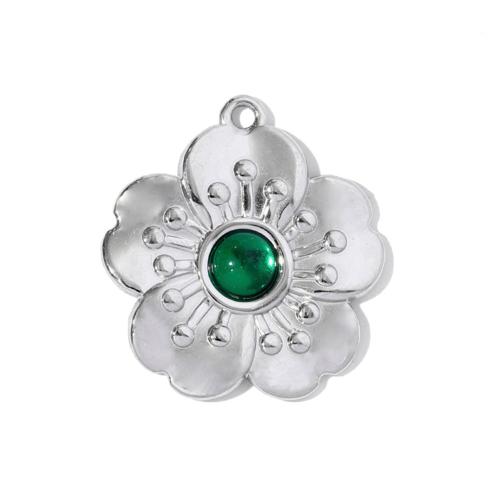 6pcs/pack Fashion Stainless Steel Rhinestone Sun Necklace Pendant Flower DIY Earring Charm Women Bowknot Star Jewelry Wholesale