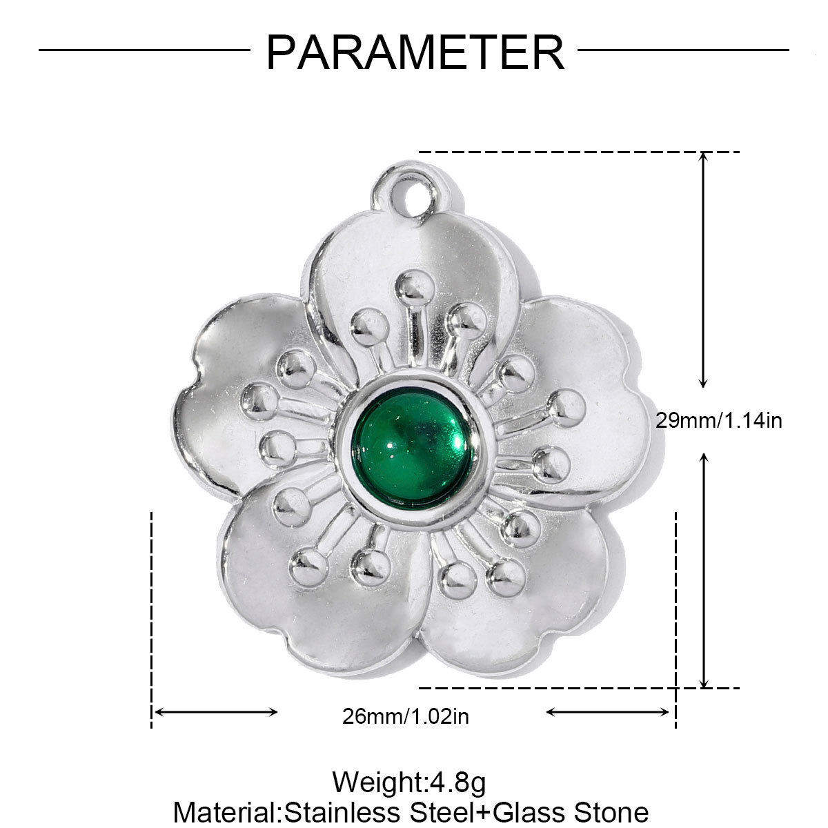 6pcs/pack Fashion Stainless Steel Rhinestone Sun Necklace Pendant Flower DIY Earring Charm Women Bowknot Star Jewelry Wholesale