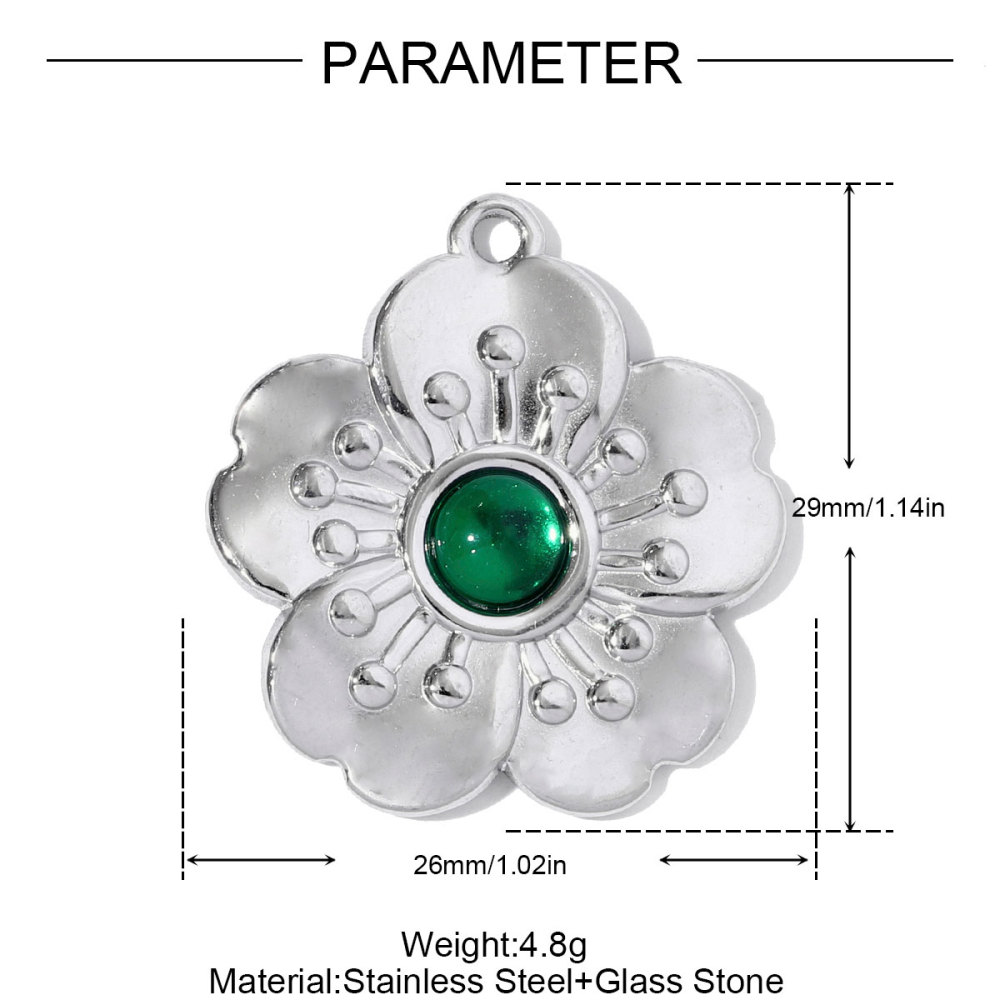 6pcs/pack Fashion Stainless Steel Rhinestone Sun Necklace Pendant Flower DIY Earring Charm Women Bowknot Star Jewelry Wholesale