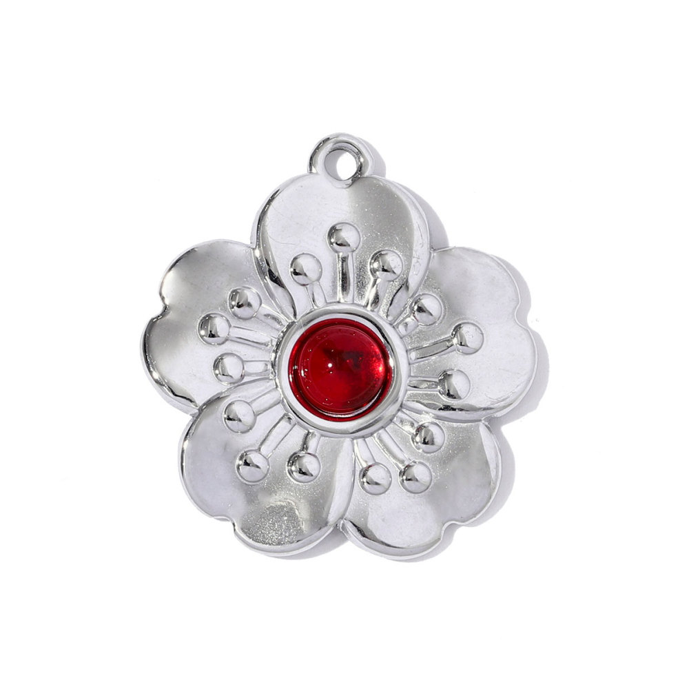 6pcs/pack Fashion Stainless Steel Rhinestone Sun Necklace Pendant Flower DIY Earring Charm Women Bowknot Star Jewelry Wholesale