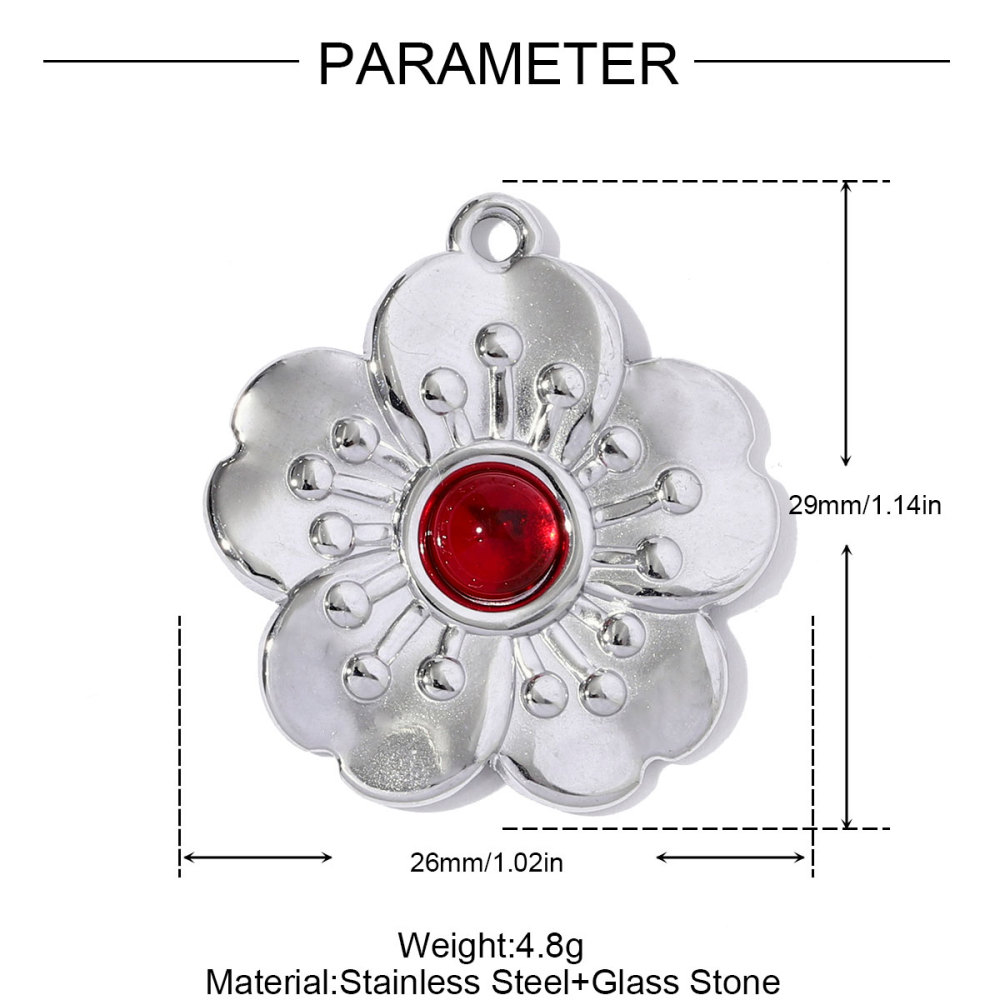 6pcs/pack Fashion Stainless Steel Rhinestone Sun Necklace Pendant Flower DIY Earring Charm Women Bowknot Star Jewelry Wholesale