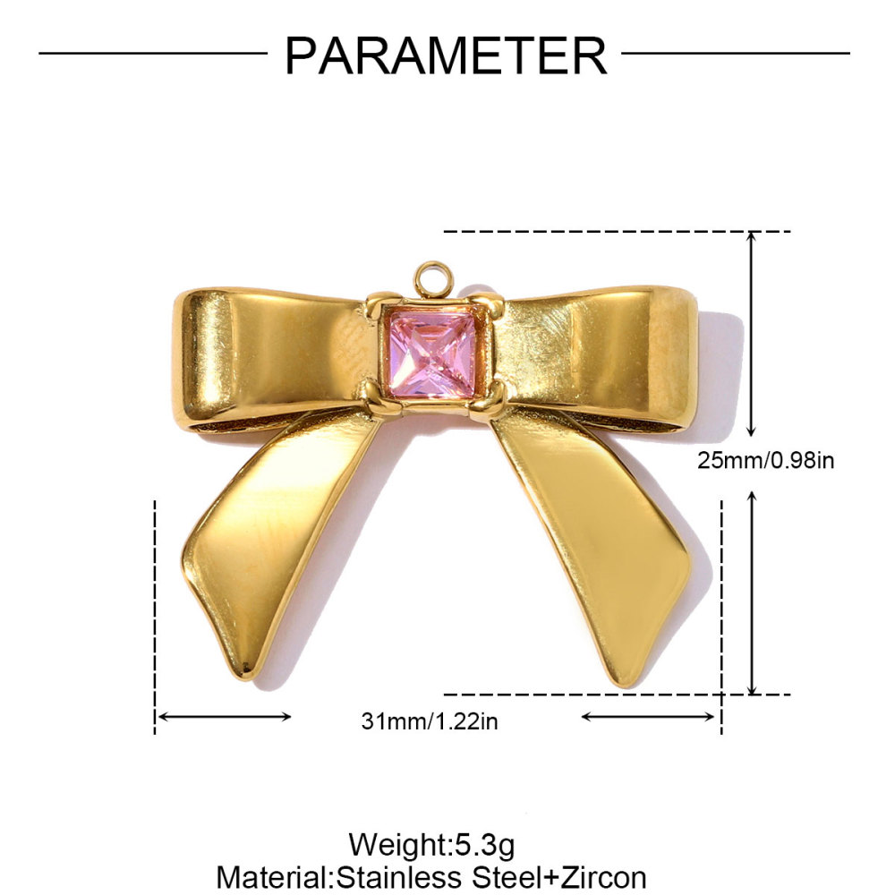 6pcs/pack Fashion Stainless Steel Rhinestone Sun Necklace Pendant Flower DIY Earring Charm Women Bowknot Star Jewelry Wholesale