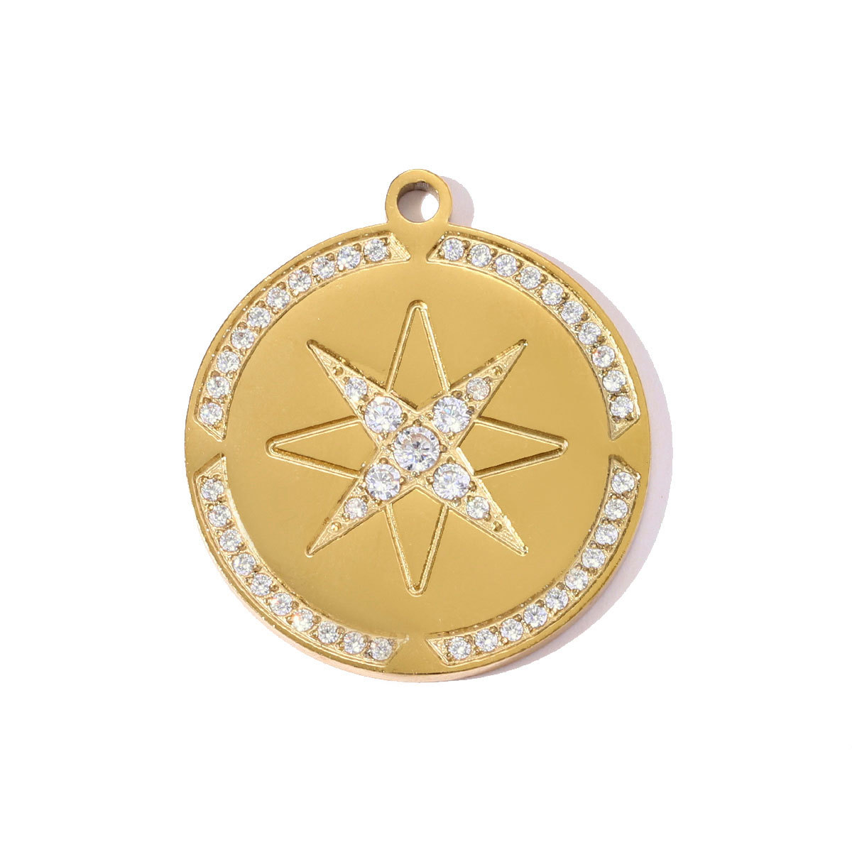 6pcs/pack Fashion Stainless Steel Rhinestone Sun Necklace Pendant Flower DIY Earring Charm Women Bowknot Star Jewelry Wholesale