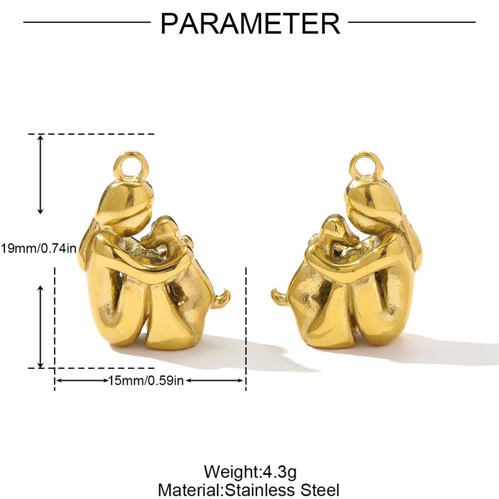 6pcs/pack Enamel Ace of Heart Stainless Steel DIY Earring Charm Clover Candy Sun Tarot Card Pendant Women Necklace Making Jewelry