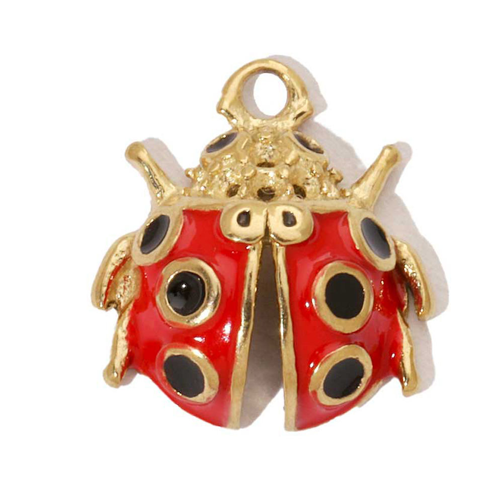 6pcs/pack Stainless Steel Enamel Ice Cream Turtle Cone DIY Charm Woman Coffee Cup Cat Pendant Jewelry Necklace Earring Making