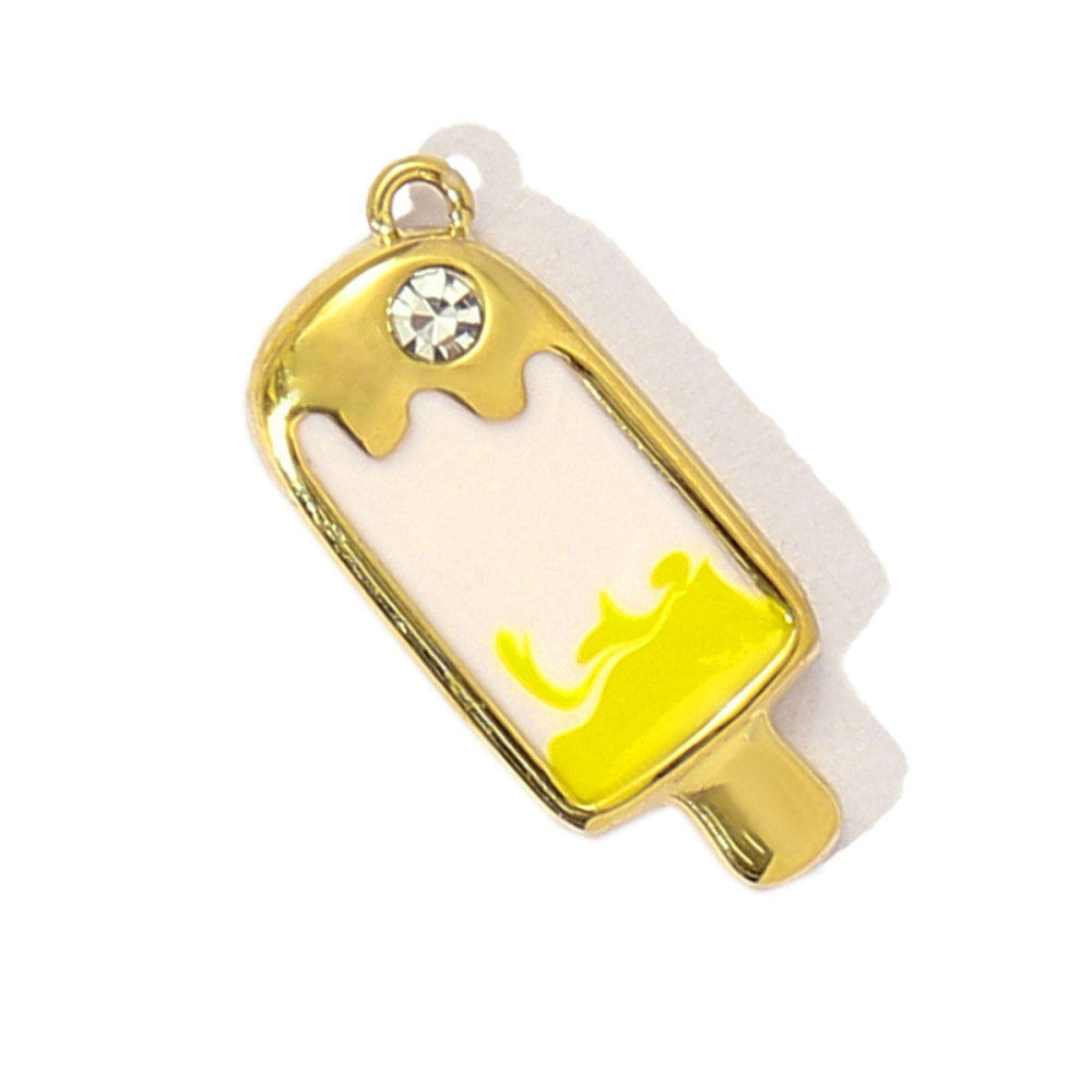 6pcs/pack Stainless Steel Enamel Ice Cream Turtle Cone DIY Charm Woman Coffee Cup Cat Pendant Jewelry Necklace Earring Making
