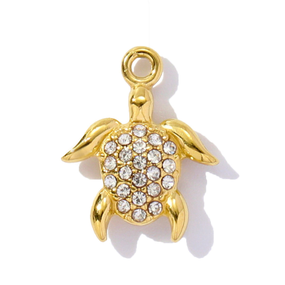6pcs/pack Stainless Steel Enamel Ice Cream Turtle Cone DIY Charm Woman Coffee Cup Cat Pendant Jewelry Necklace Earring Making