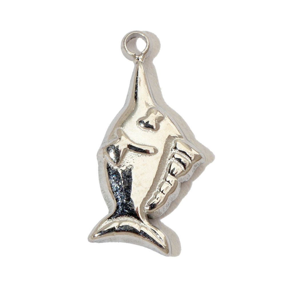 6pcs/pack French Star Cubic Zircon Stainless Steel Diy Charms Women Heart Fish Earring Necklace Pendant Palm Tree Lobster Jewelry